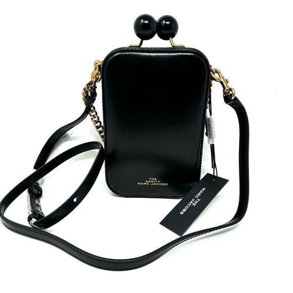 Marc Jacobs Rare Black Vanity Leather Crossbody Bag NWT - Picture 9 of 10